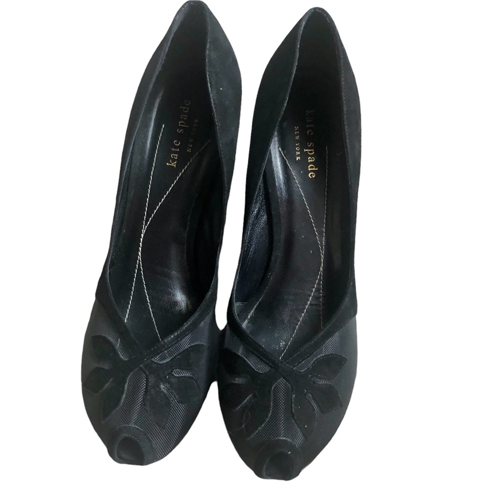 Kate Spade Suede Peep Toe Heels